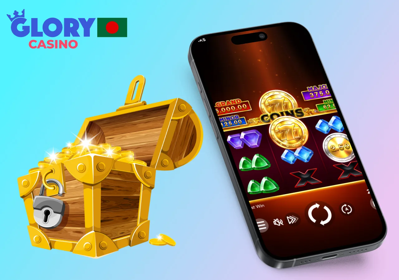 যারা দ্রুত অর্থ উপার্জন করতে চান তারা Glorycasino Bangladesh পোর্টালে 777 কয়েন স্লট উপভোগ করবেন