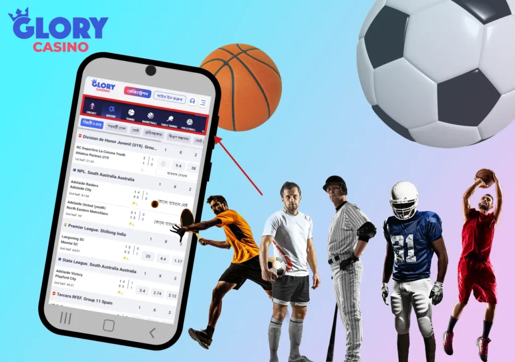 Glory Casino Sports Betting Markets